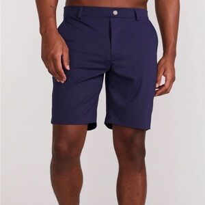 Classic Navy Flat Front Men's Shorts